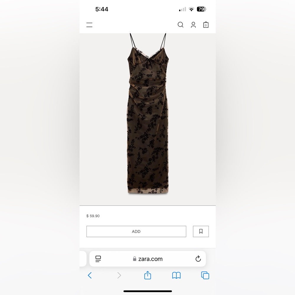 Zara VESTIDO MIDI COMBINADO DRESS XS NEW